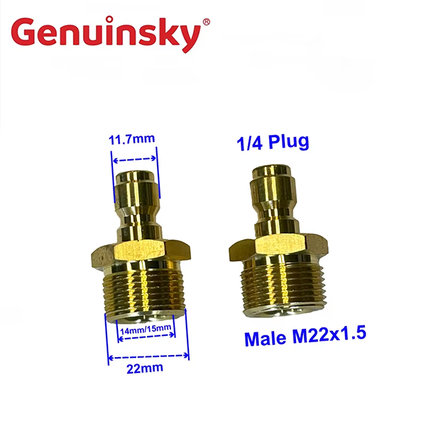1/4 inch M22x1,5 snelkoppelingsplug