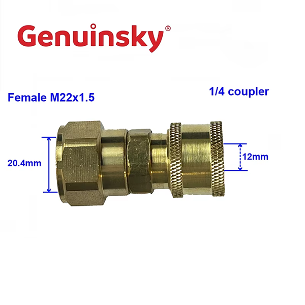 De 1/4 inch -koppeling van Juinsky zorgt voor een stabiele verbinding voor schoonmaakwerkzaamheden