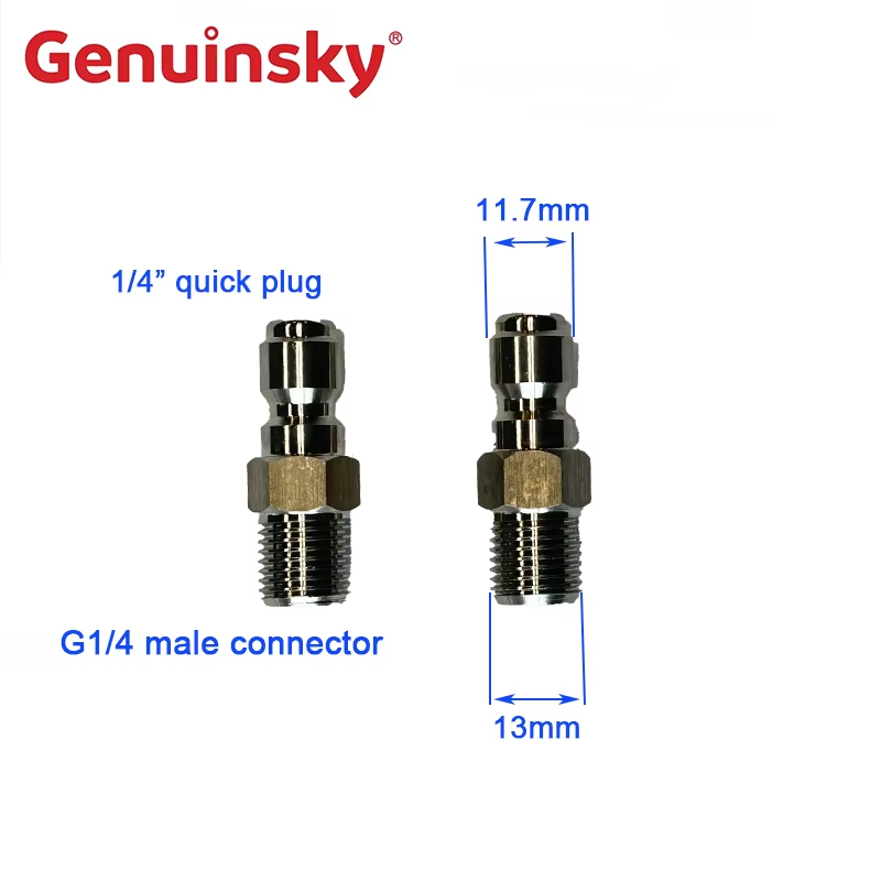 Roestvrijstalen autowas-snelstekker